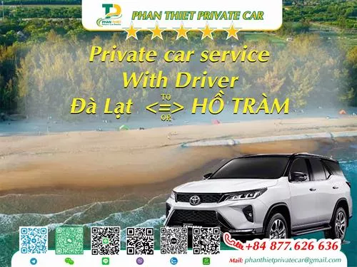 Private Car From Da Lat <=> Ho Tram (private car with driver)